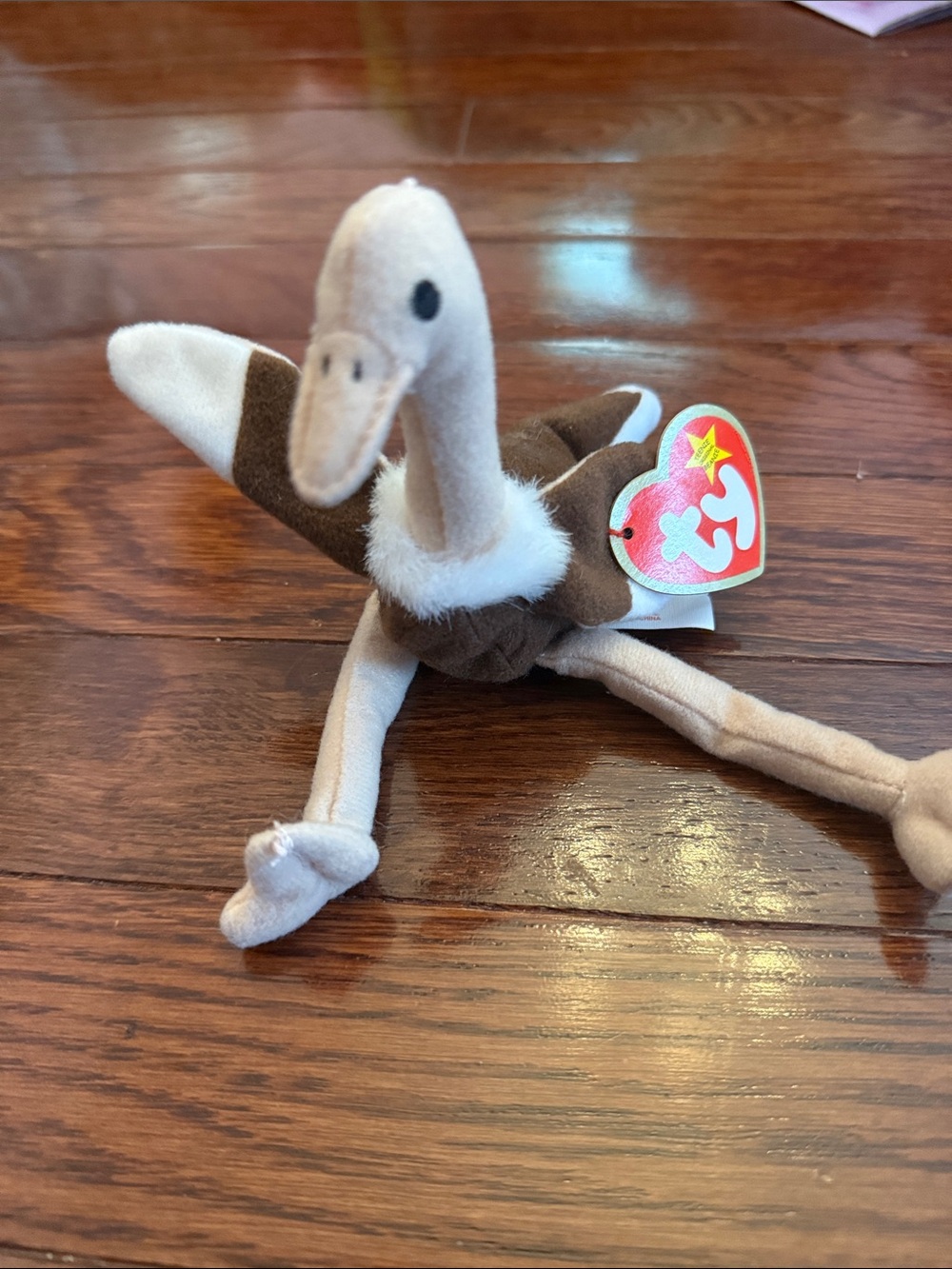 Ty Brown and Cream Plush Bird Dog Toy